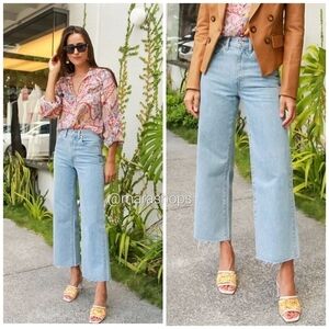 SLVRLAKE Grace High-Rise Stretch Wide Crop Jeans